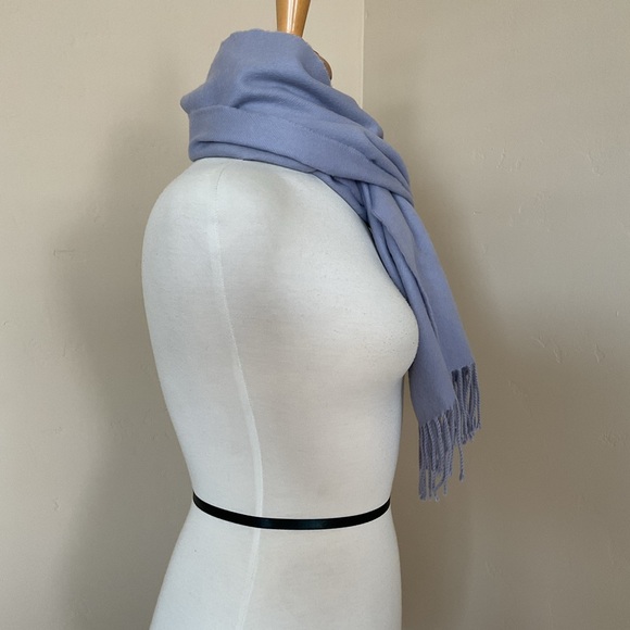 Unbranded Womens Cashmere Rectangle Scarf Fringe Trim - Picture 6 of 10